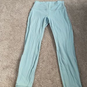 Light blue lululemon leggings. Size 8. Worn once.